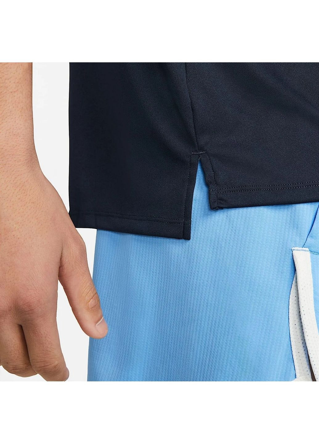 Голубая мужская футболка dri-fit heritage light blue Nike