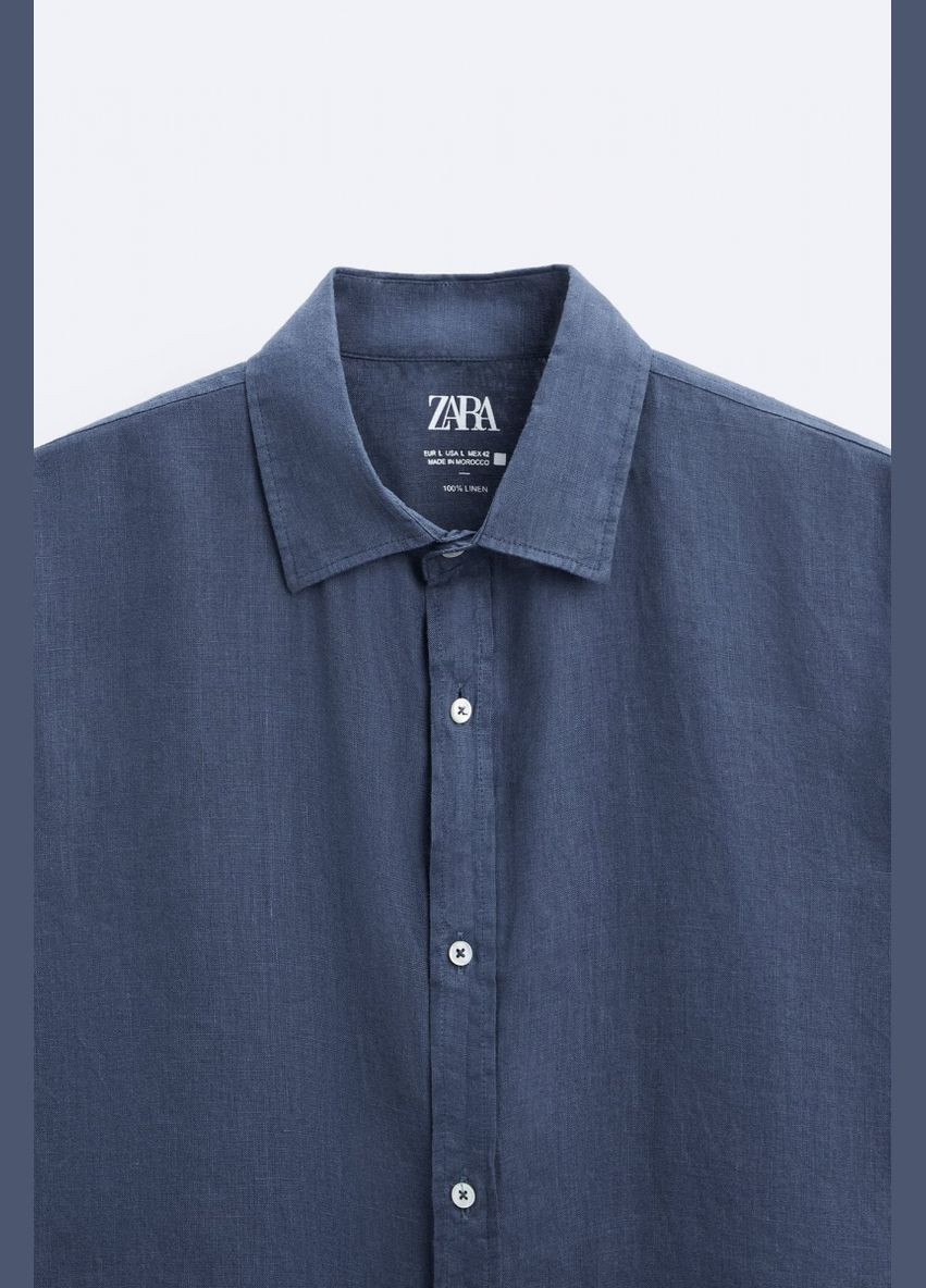 Синяя кэжуал рубашка Zara