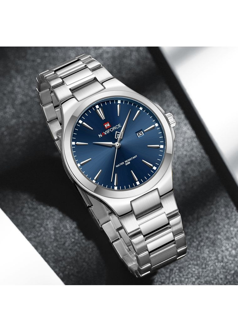 Наручний годинник чоловічий Spartan Сріблястий (3558) Naviforce (363318815)