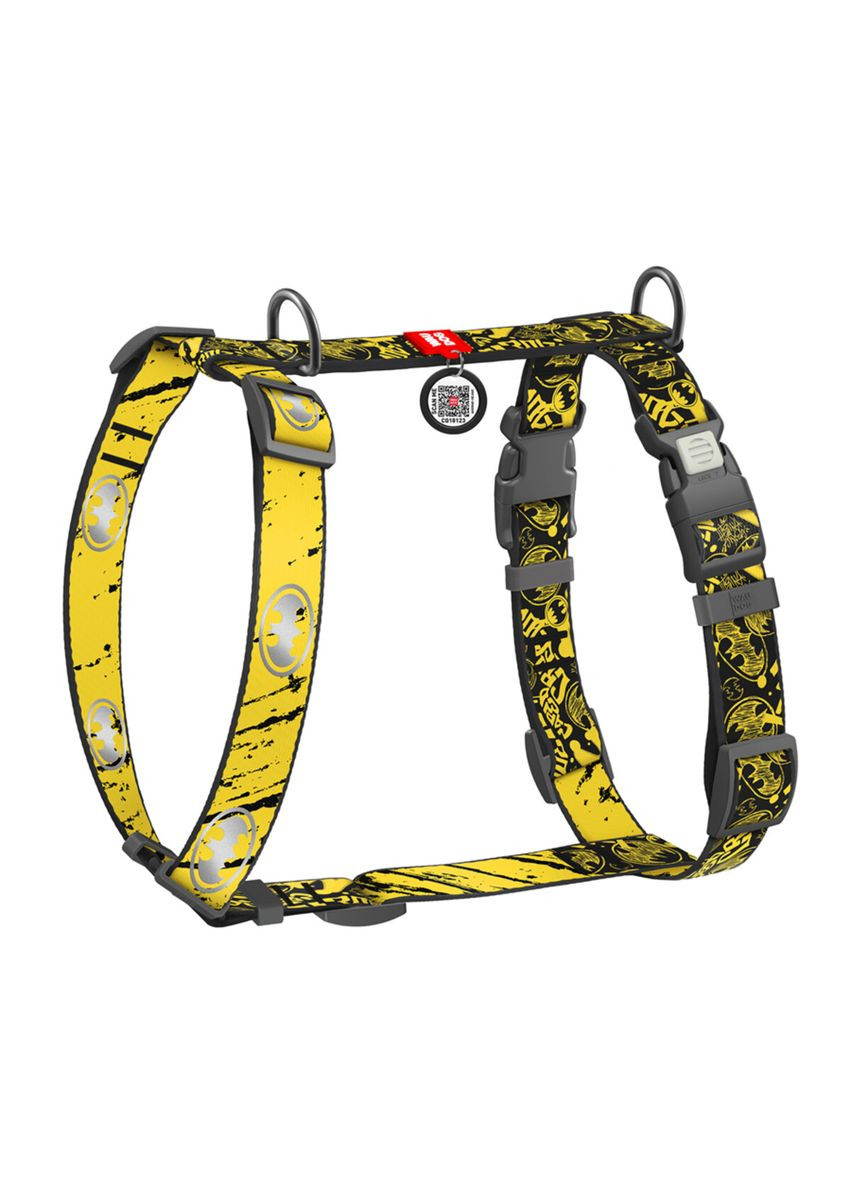 Шлея для собак анатомічна H-подібна Nylon з QR-паспортом, світловідбивна, XL, Ш 25 мм, А 60-100 см, В 68-100 см WAUDOG (331162503)