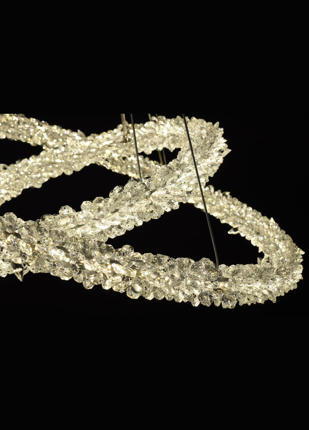 Люстра подвесная хрустальная LED 28133 Латунь 25-170х64х64 см. Sunnysky (364490751)