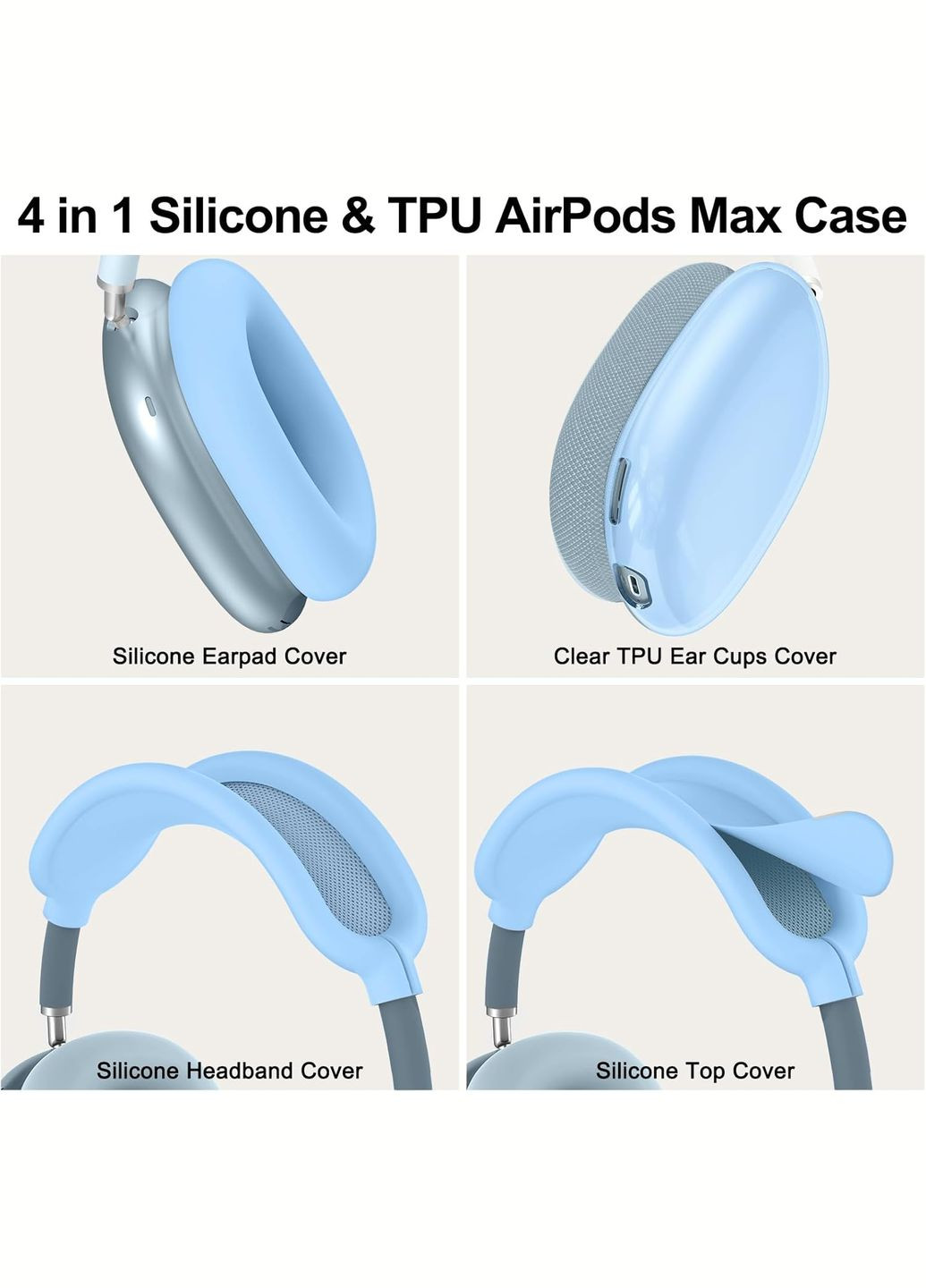 Чехол для Apple Airpods Max 2 / Airpods Max Ear Cups/Ear Pad/Headband Cover Blue (ARS83289) ARS (343049147)