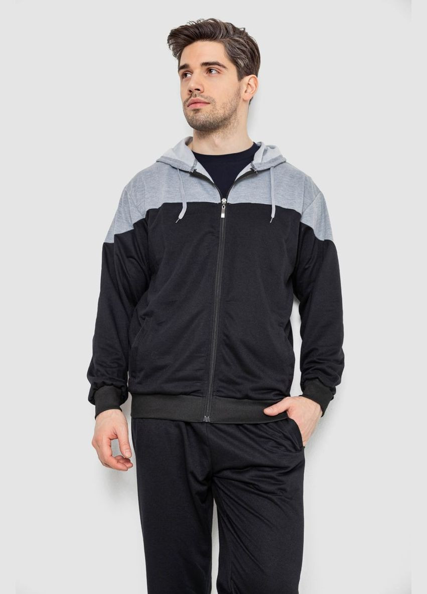 Спорт костюм чоловічий, колір чорно-сірий, 244R988 Andi (336946647)