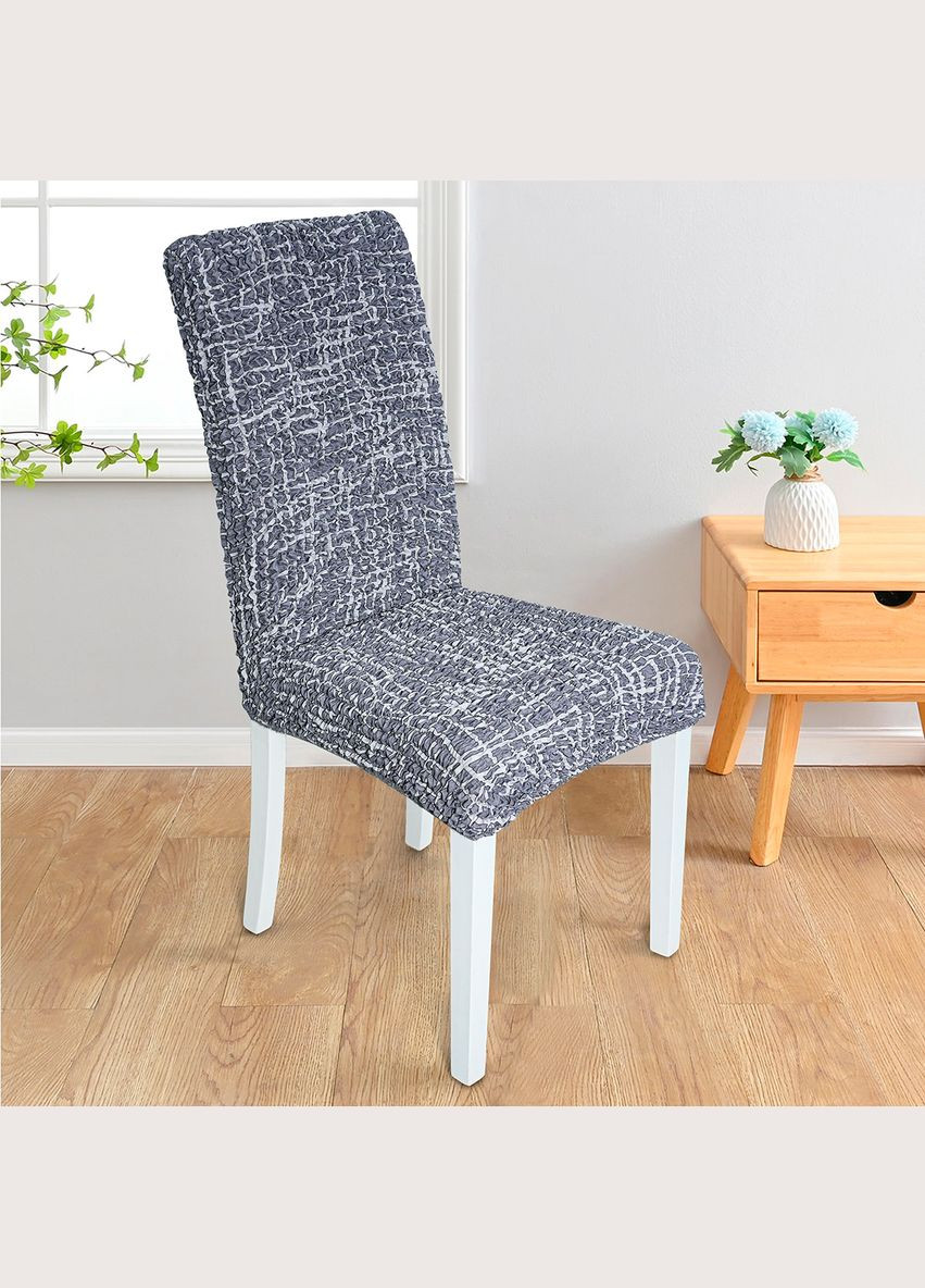 Чохол на стілець сірий Італійський стиль Love You (301867882)