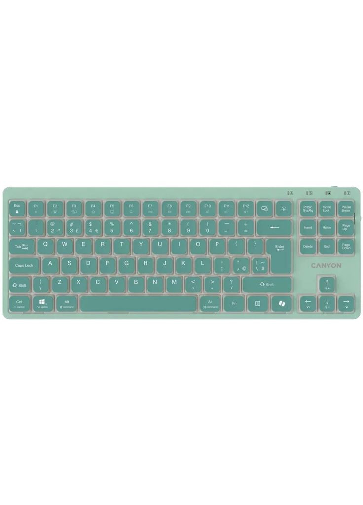Клавіатура Green (m492903) Canyon OnType 10 TKL Mechanical Silent Low-profile USB UA (369015936)