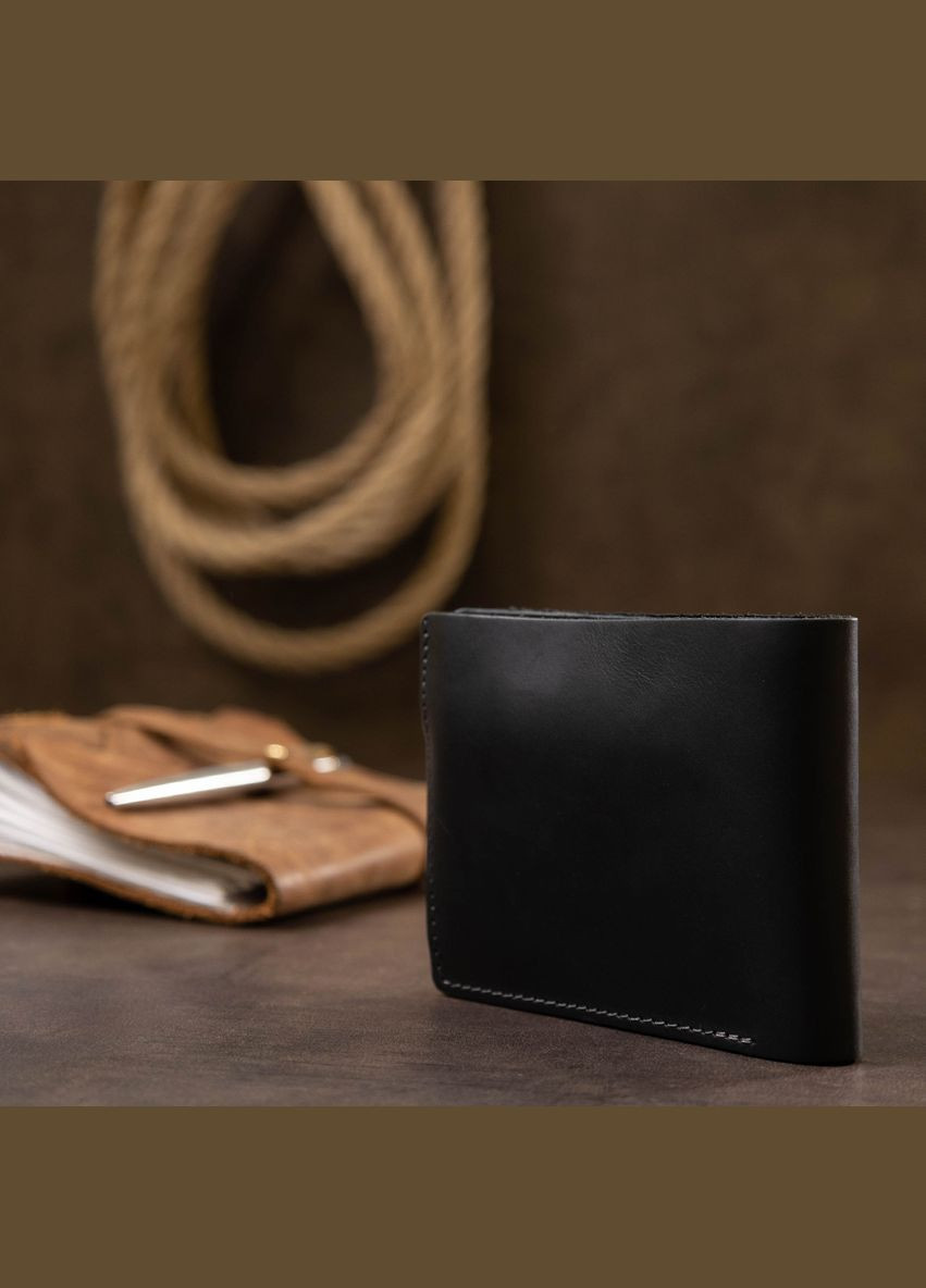 Шкіряне портмоне чоловіче 11566 Чорний Grande Pelle (306882172)