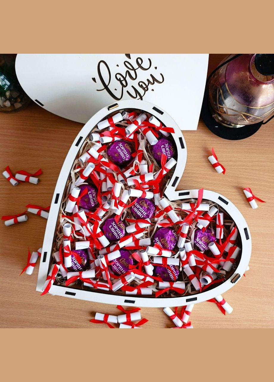 Подарочный набор из конфет и 101 причины Почему я тебя люблю для девушки на день влюбленных 8 марта (ar273) No Brand (348316094)