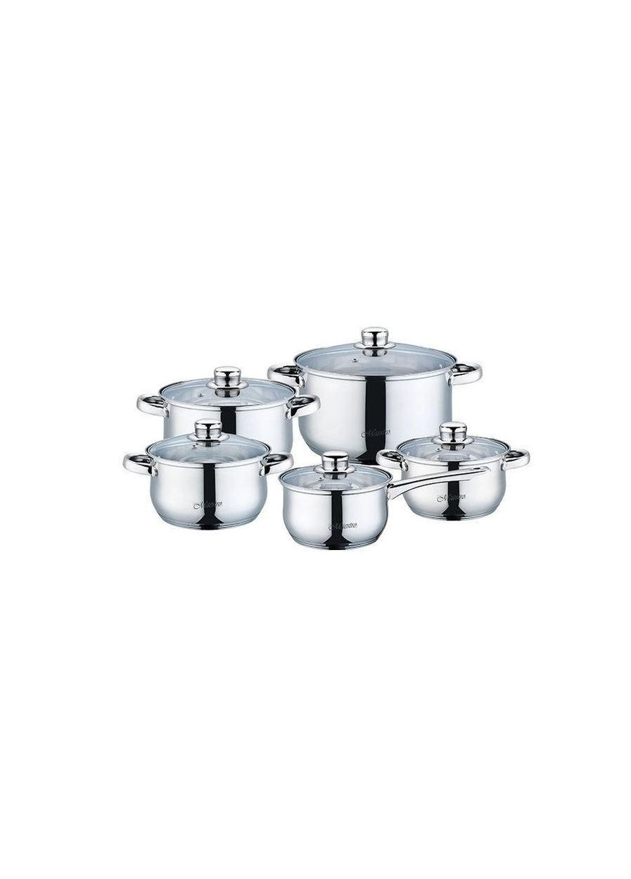 Набор посуды 10 предметов нержавеющая сталь Maestro (293247418)