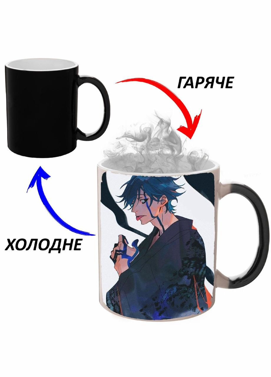 Чашка хамелон Фарс з убивством упириці Аніме #006 (кухоль, горнятко) Чорна 330 мл No Brand (323471356)