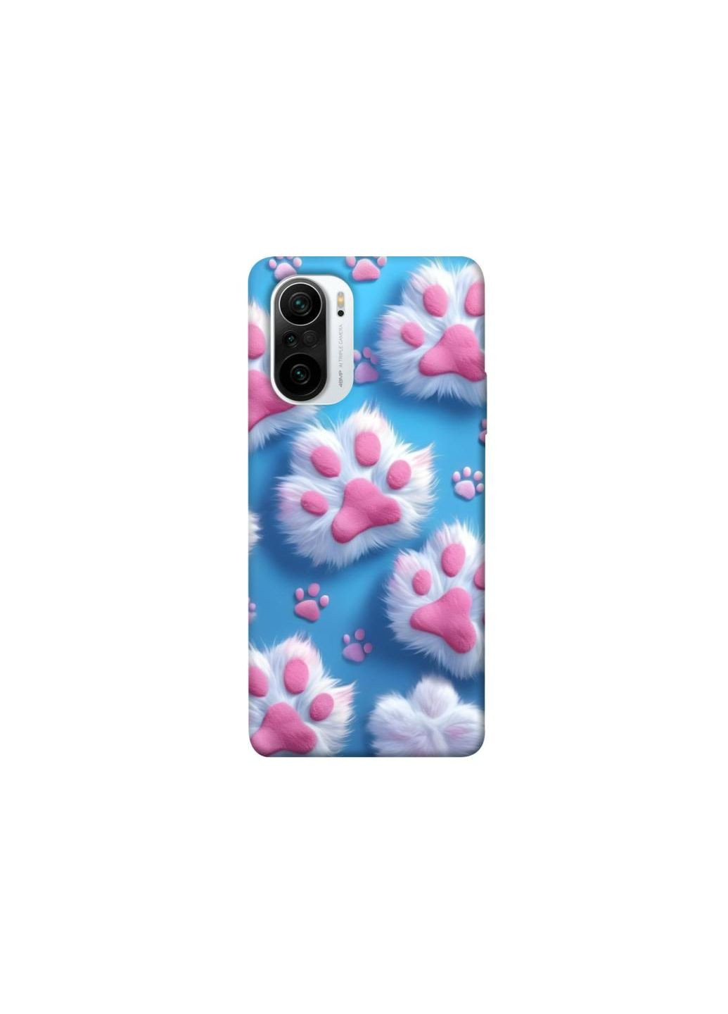 Чехол на Xiaomi Redmi K40 / K40 Pro / K40 Pro+ / Poco F3 Cat paw Frontalka (355322506)
