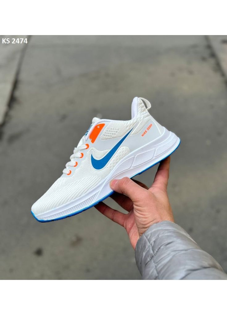 КРОСІВКИ ЖІНОЧІ NIKE AIR ZOOM WHITE BLUE НАЙК АІР ЗУМ No Brand білі демісезони (368858060)