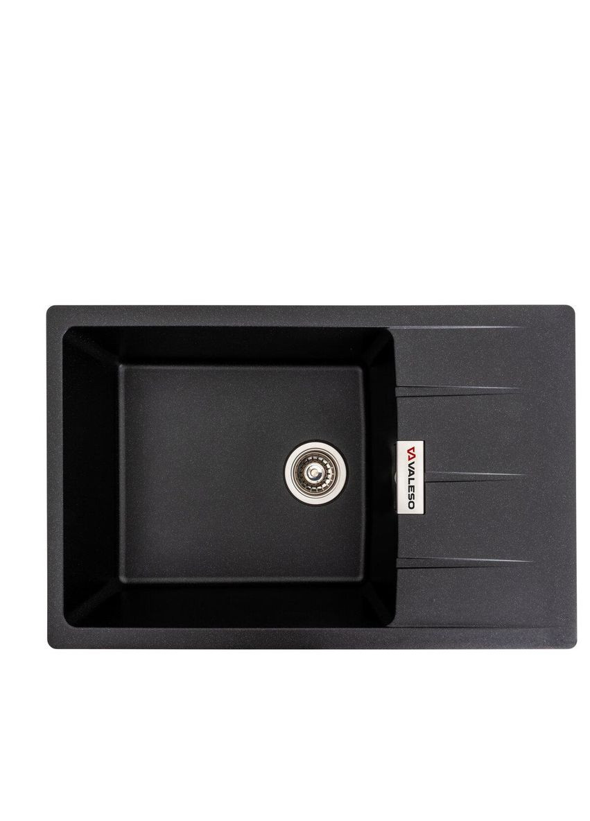Гранитная мойка для кухни ROMA 7850 матовая Черный металлик Valeso (342069518)