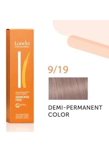Интенсивная краска оттеночная для волос Professional DEMI 9/19 яркий блондин бежевосерый, 60 мл Londa Professional (292736327)