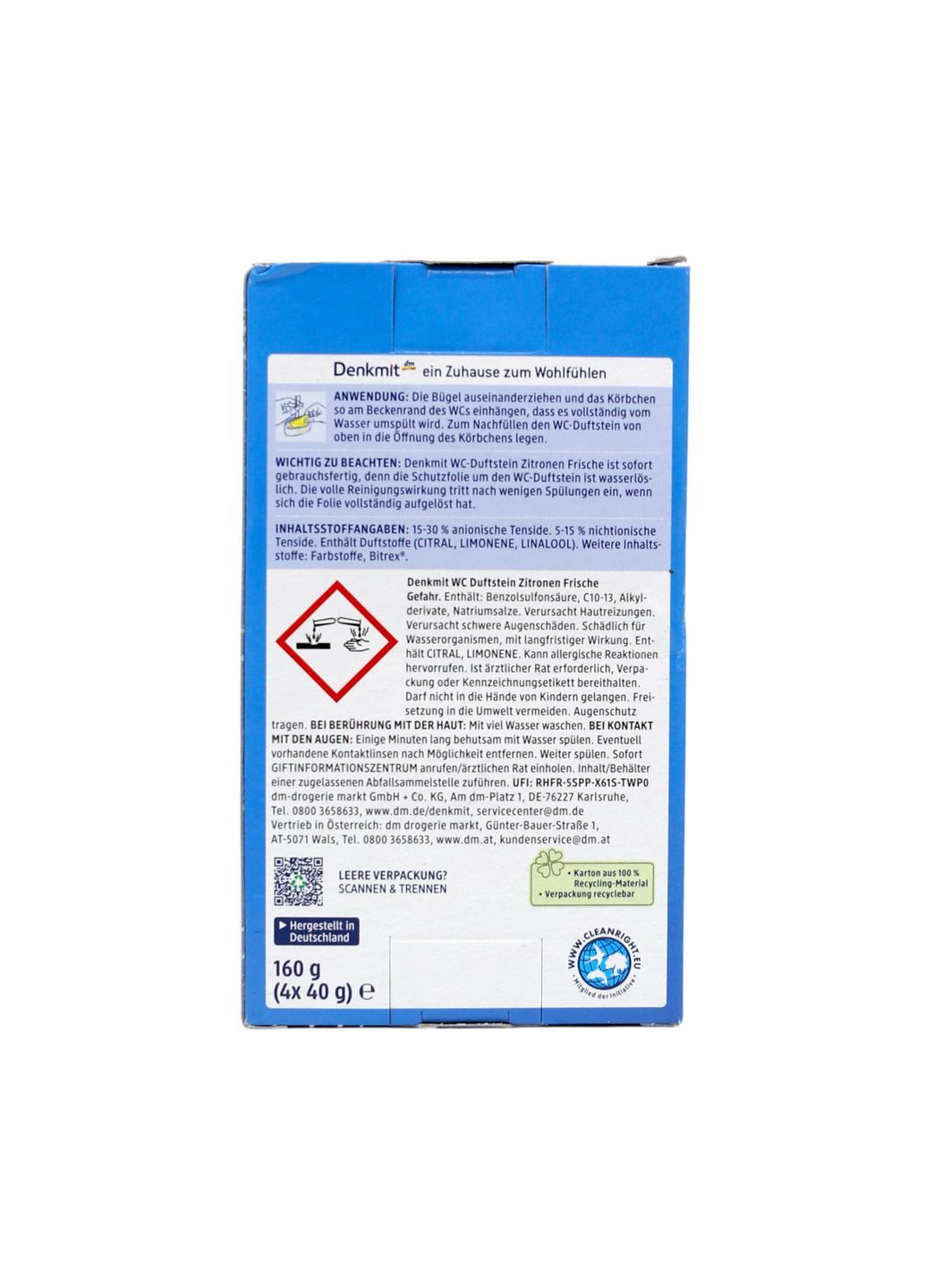 Туалетный блок для унитаза Zitronen Frische (4 шт.) Denkmit (362264872)