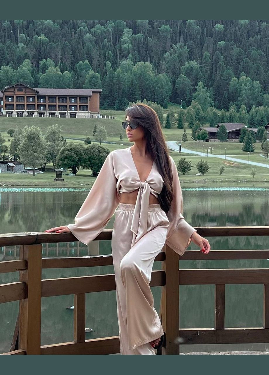 Жіночий літній костюм топ та широкі штани Nositi (335763595)