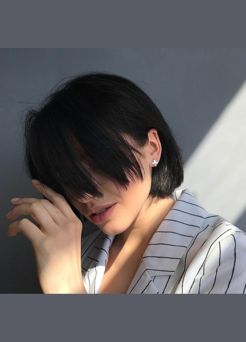 Срібні сережки Хрестики 122355 Oniks (264644245)