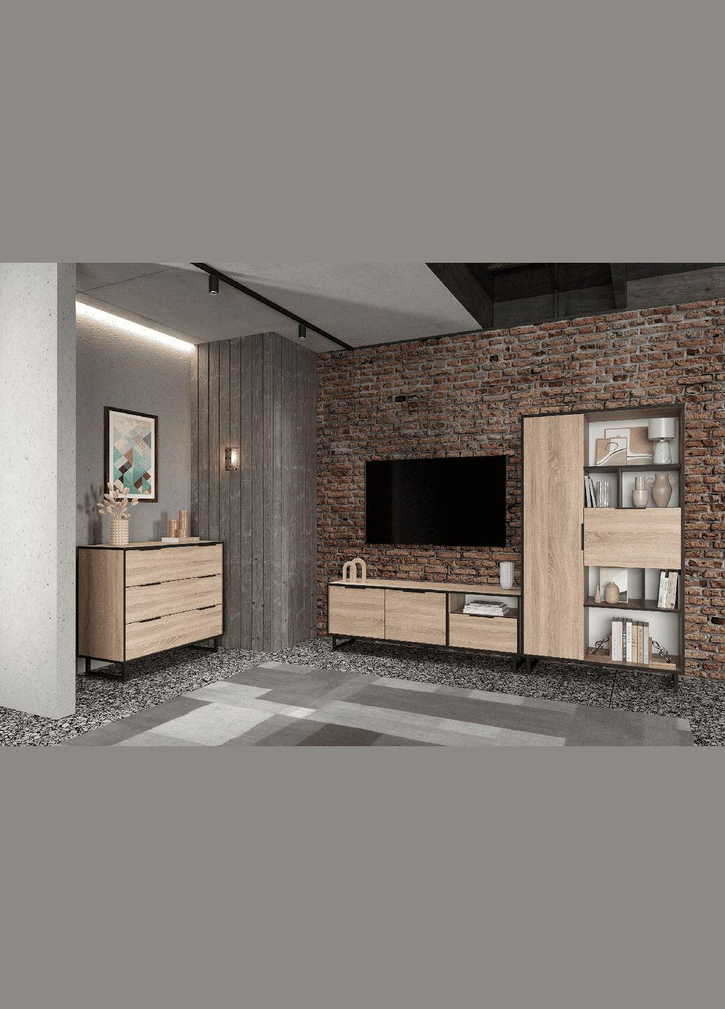 Тумба під телевізор з дверцятами та шухлядой F-0007 від MORELI (338257520)