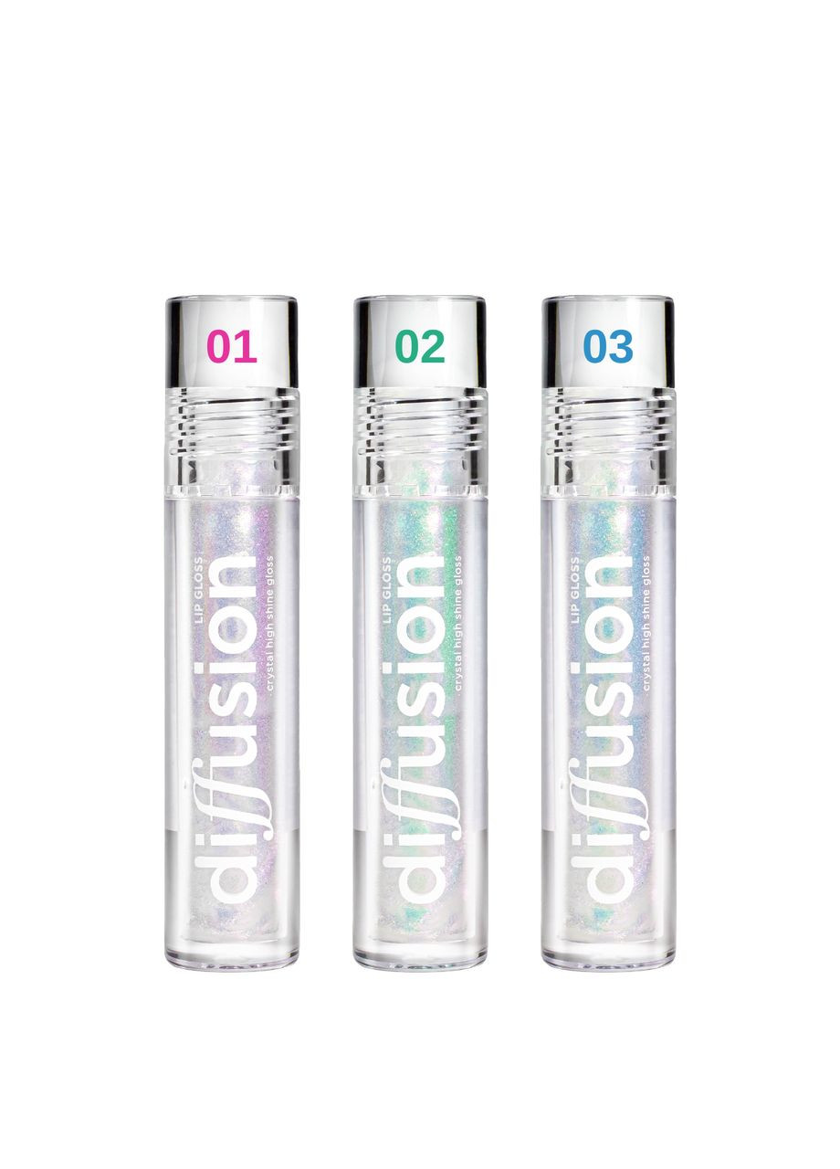 Блеск для губ Diffusion c голографическим эффектом DFG-03, 01 Розовый Parisa Cosmetics (367987468)