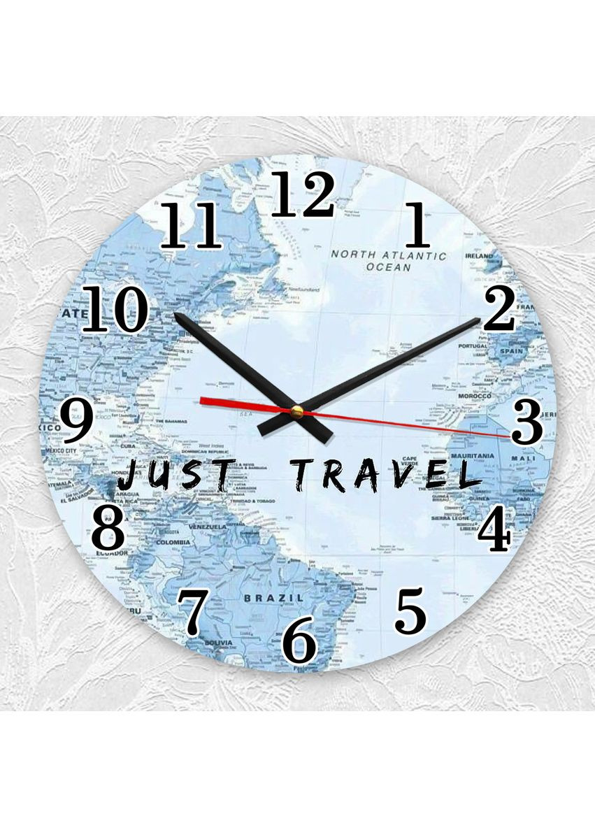 Часы настенные Путешествия. Карта (принт 323) Creative (360701714)
