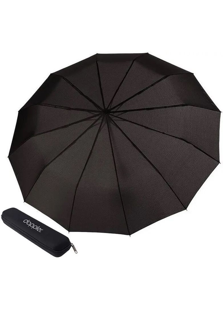 Чорна парасолька у боксі 12 спиць ( повний автомат ) Doppler середня система антивітер, система антішторм (298876178)