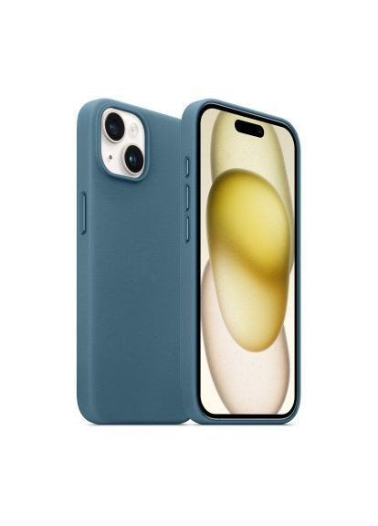 Чохол до мобільного телефона (ARM76292) ArmorStandart FAKE Leather Case Apple iPhone 15 Sea Blue (364630472)
