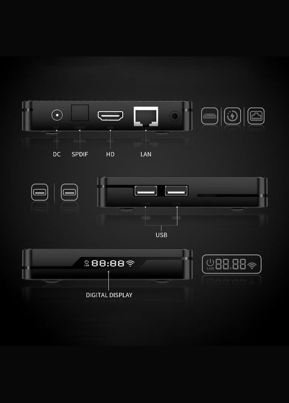 Смарт ТВ приставка Pro X5M 4/64 Гб Smart TV Box Android 14 X88 (338627336)