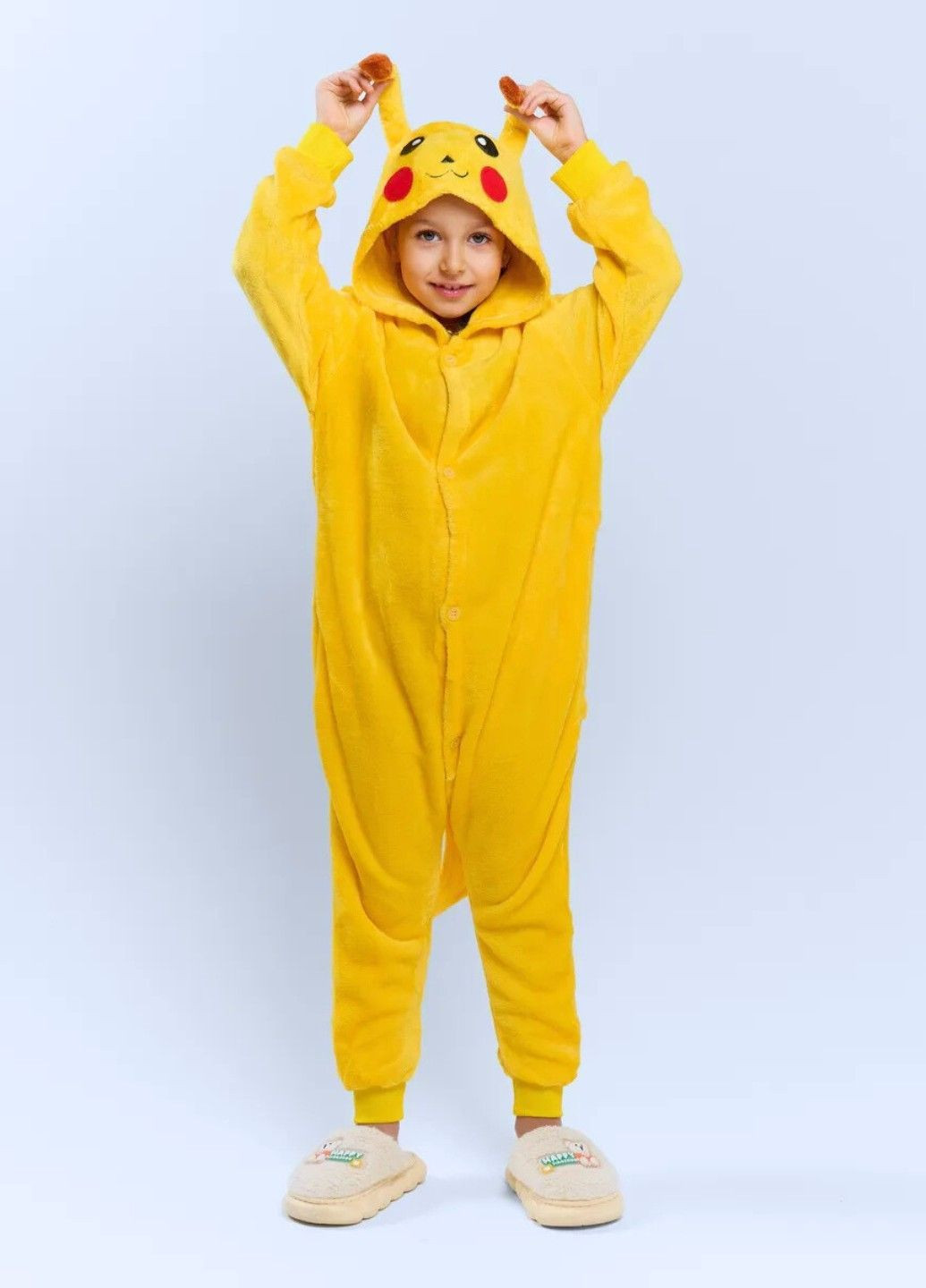 Кігурумі піжама Пікачу покемон дитяче плюшеве жовте з капюшоном Lalapka (362490108)