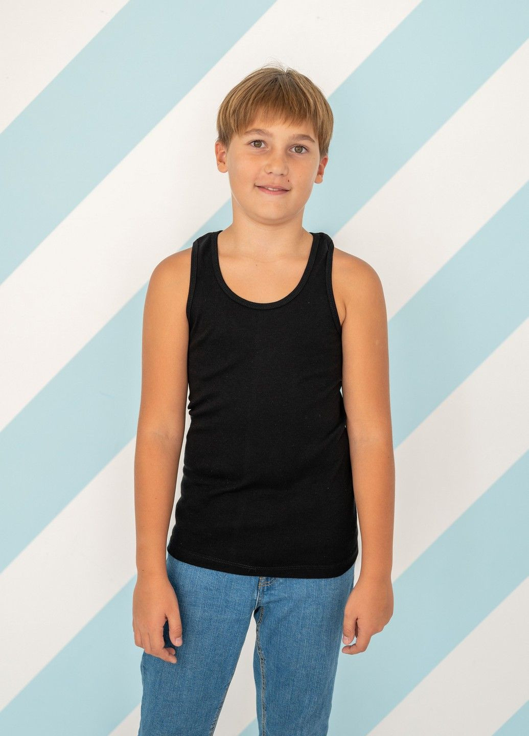 Сет дитячих майок (3шт) 36р. 134см-140см чорний (2131013290953) Наталюкс 21-3101 (303933238)