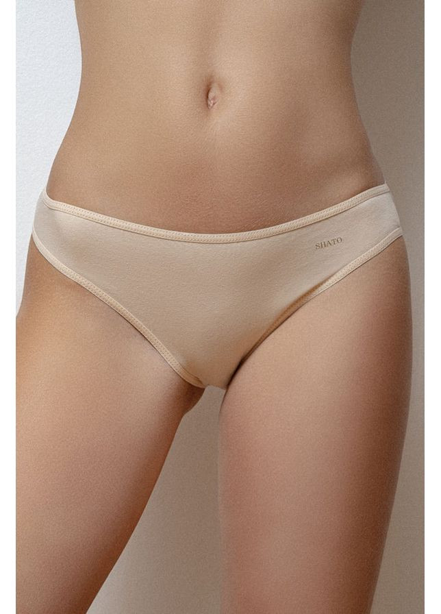 Бавовняні трусики сліпи з логотипом (2 шт.) Shato BLP 111 beige (348781096)