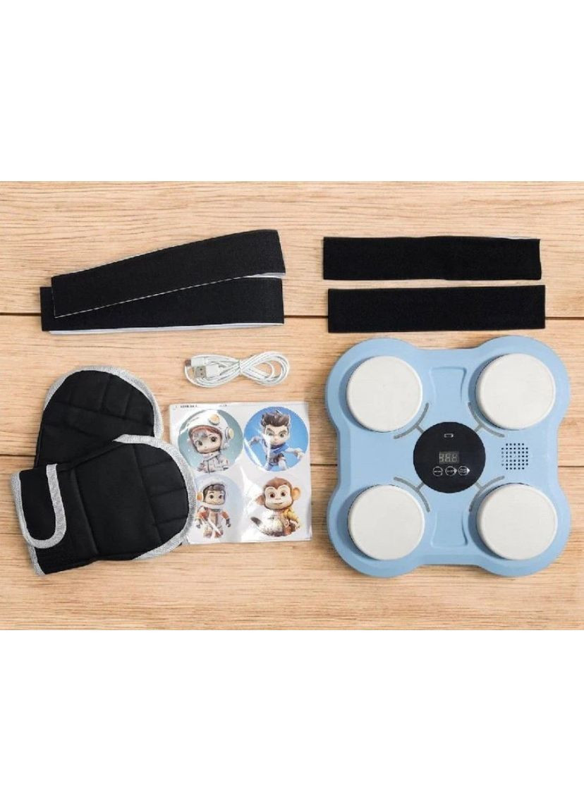 Інтерактивний тренажер-мішень для боксу з музикою та LED-підсвіткою блакитна (2104618926) No Brand (372639007)