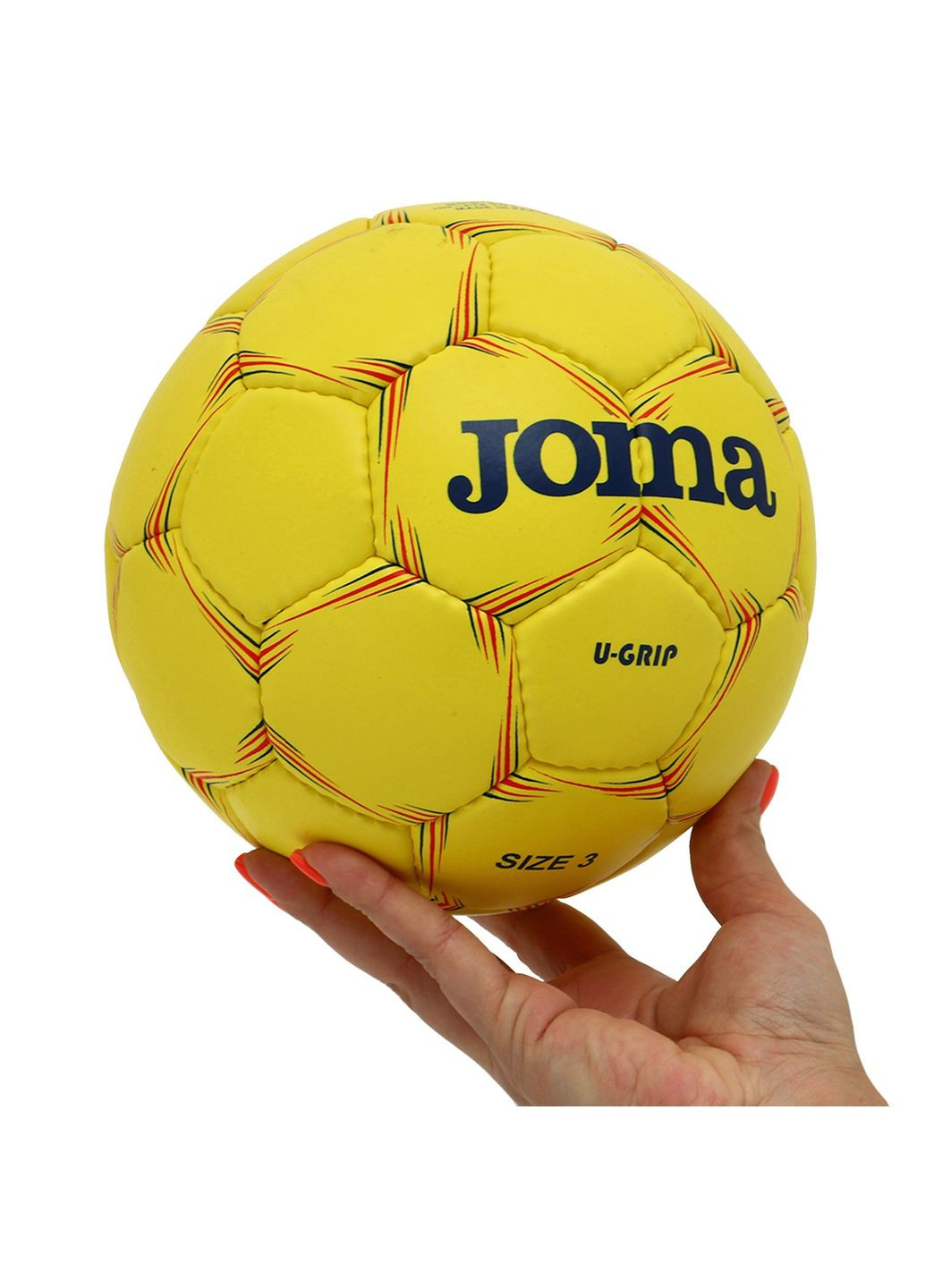 М'яч гандбольний U-GRIP Жовтий-червоний (розмір 3) 400668-906 Joma (369142153)