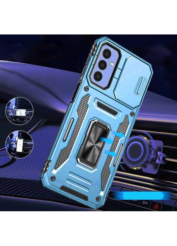 Ударостійкий чохол Camshield Army кільце для Samsung Galaxy A26 5G Блакитний Epik (372498829)