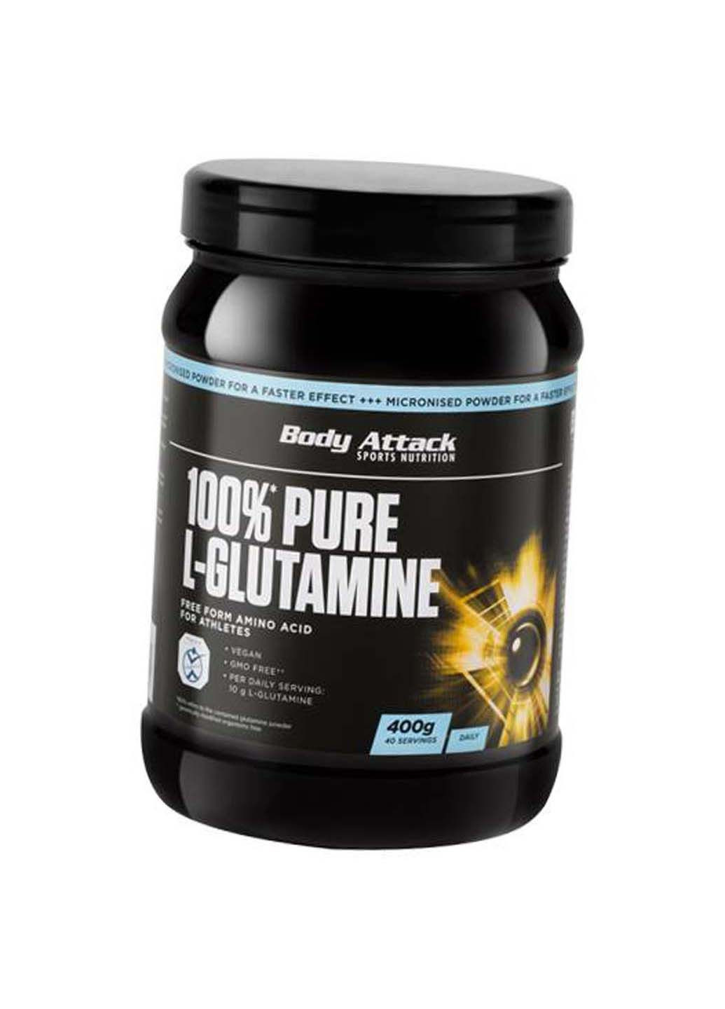 Амінокислота глютамін 100% Pure L-Glutamine 400 г Без смаку Body Attack (285794392)
