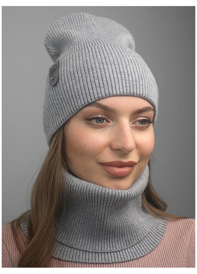 Шапка вязаная женская + снуд комплект Braxton Алісон (315513727)