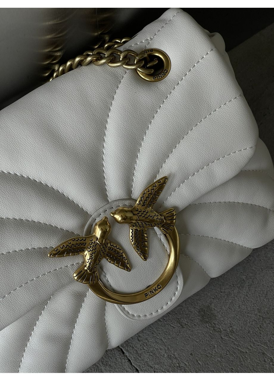 Женская сумка стегна Mini Love Bag Puff Butterfly кремовый через плече ( PREM) No Brand (369935522)