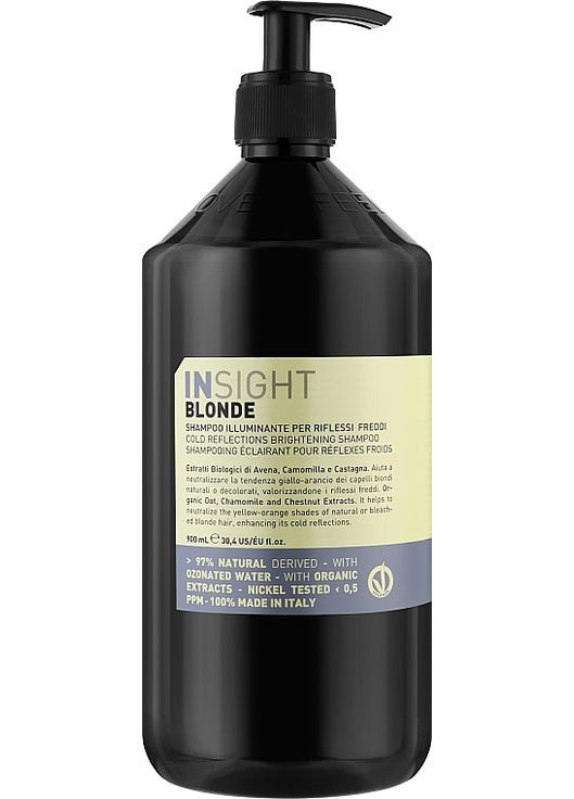 Шампунь для волосся "Холодні відсвіти" Blonde Cold Reflections Shampoo 400ml (1072763-31155857) Insight (368630531)