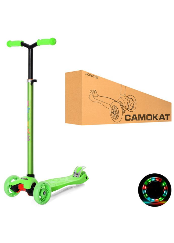 Самокат детский MAXI JR3-060-22-GR с подсветкой iTrike (359474404)