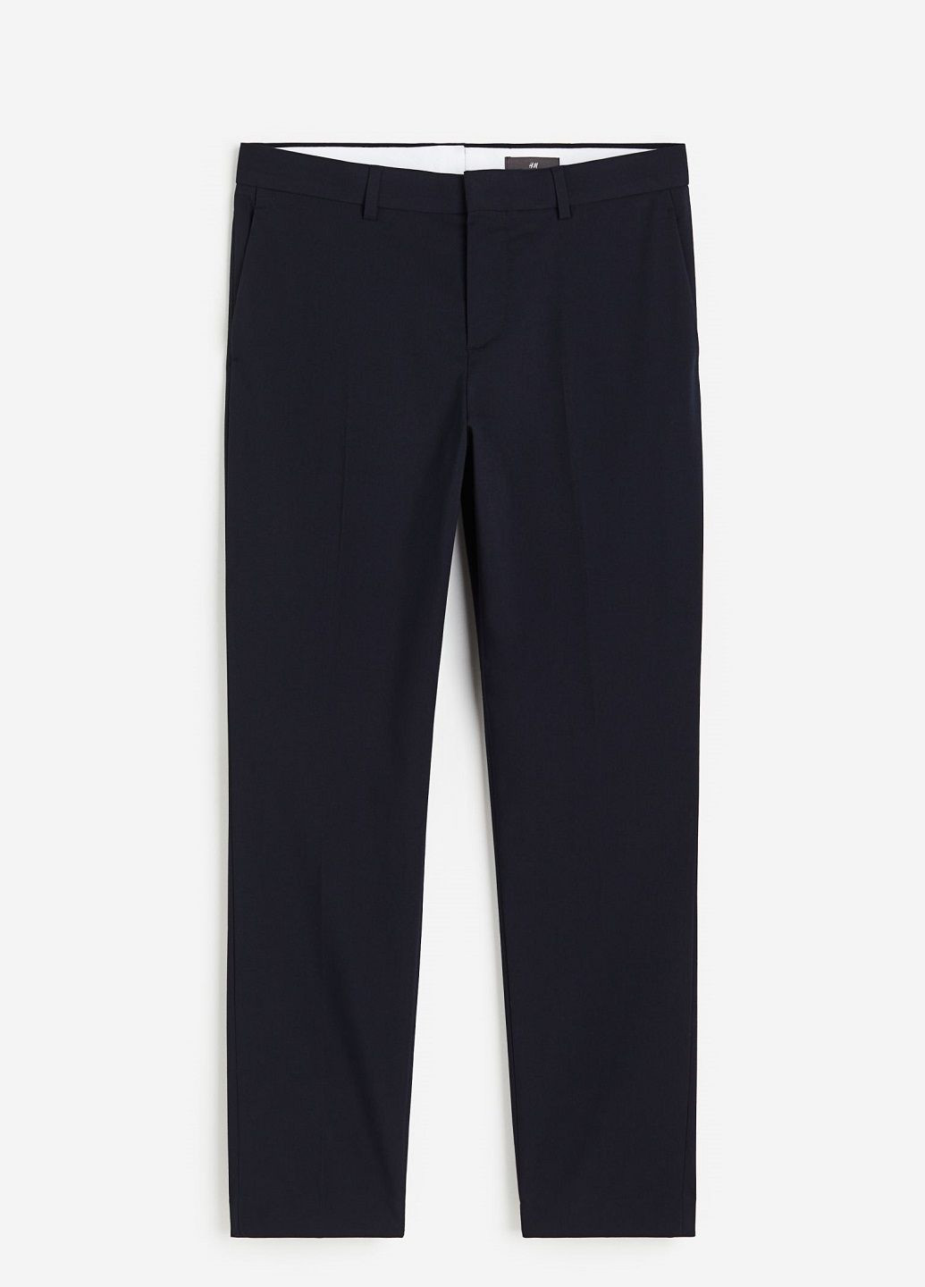 Темно-синие классические демисезонные брюки H&M