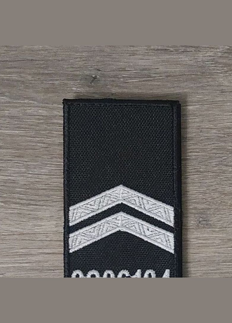 Погон Полиции с номером черно-белый без перемычки No Brand (337350093)