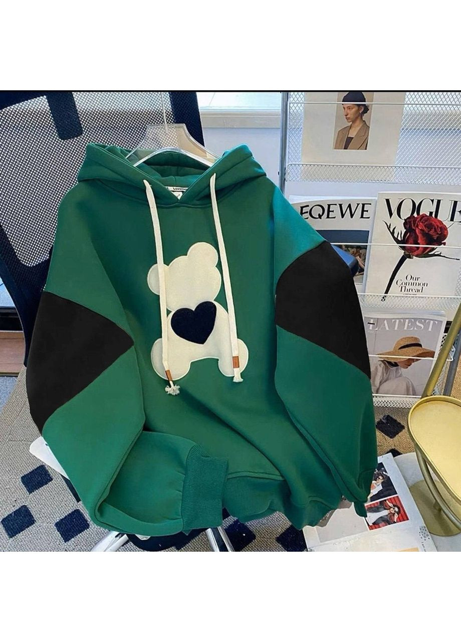 Жіноче худі з капюшоном та принтом ведмедика Україна (356683275)