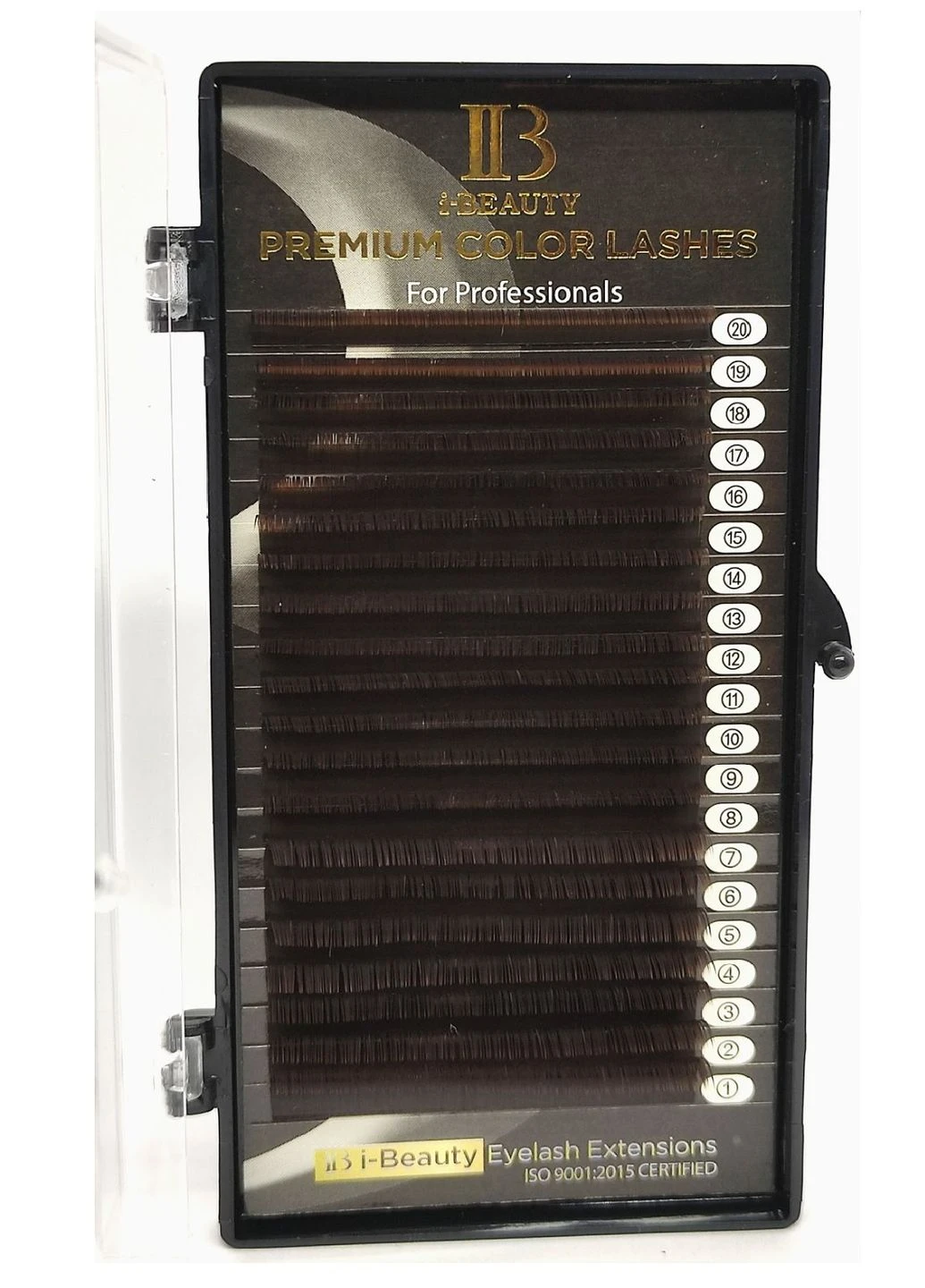 Ресницы шоколад миксы L 0,15 6-12 мм I-Beauty (322863512)