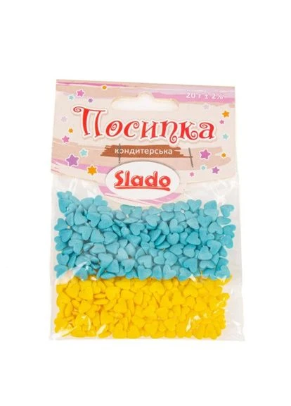 Фігурна посипка Патріотична Серця 20гр Добрик (377559366)