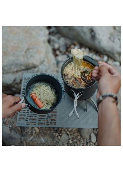 Набір туристичного посуду CNK2300CJ0002 1,2 л алюміній (6976023929595) Naturehike CNK2300CJ0002 1, 2 л алюміній (369880860)