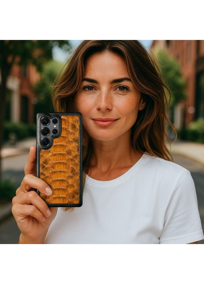 Накладка ExBacker Python Scales для Samsung Galaxy S25 Ultra Коричневий (79950) Stenk (362376441)