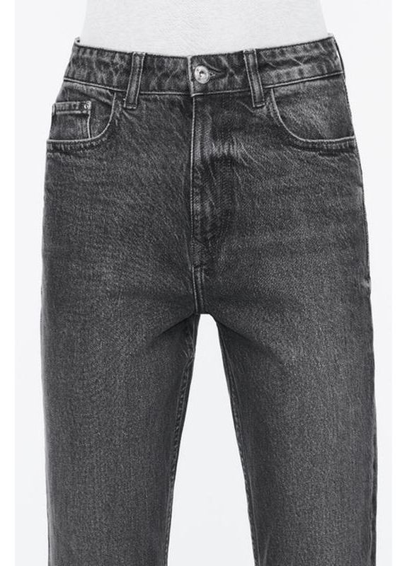Темно-серые джинсы mom мом высокая посадка Zara - (368295935)