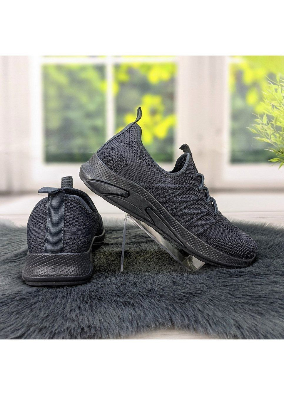 Кроссовки женские текстильные Gipanis тёмно-серые лето (294050572)