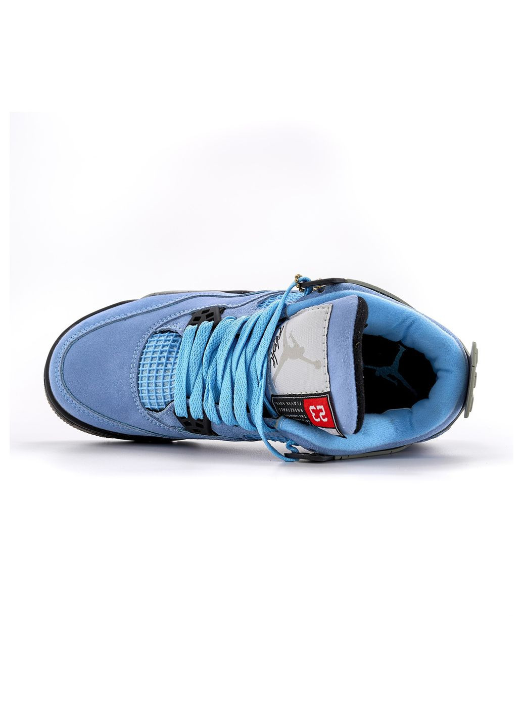 Голубые всесезонные кроссовки nike No Brand Air Jordan Retro 4SE University Blue Tech Grey Blue Black