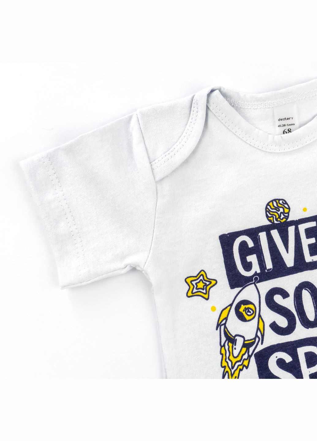 Комбинированный демисезонный комплект для мальчика боди dexter`s с шортами alien белый;синий dexter's