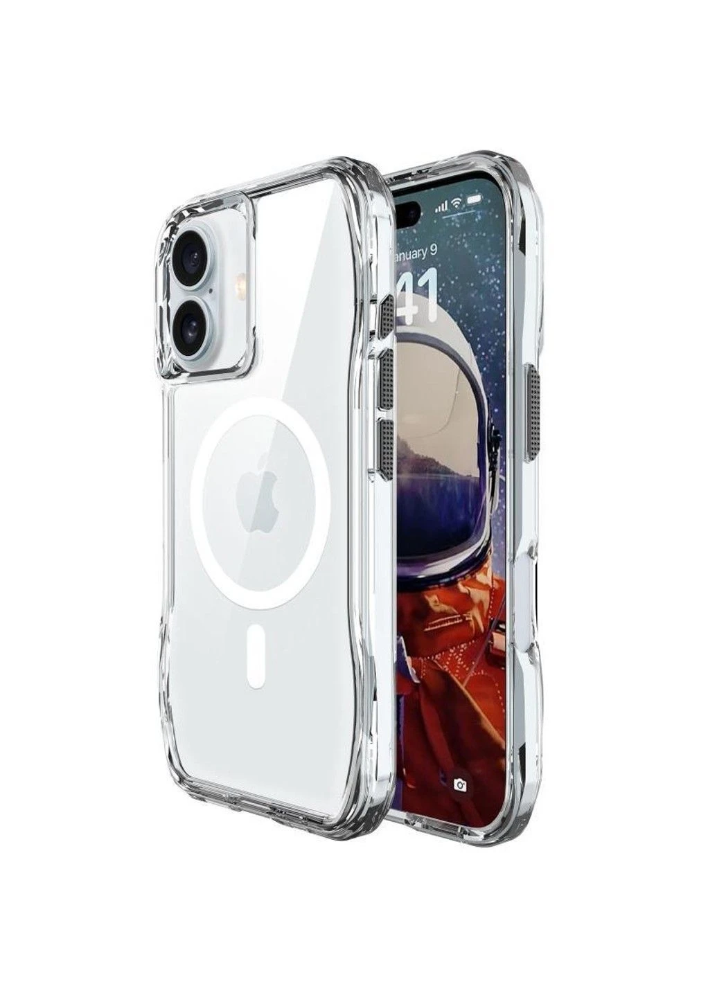 Чехол TPU Space Octagon with MagSafe для Apple iPhone 16 (6.1") Clear No Brand (382775298)