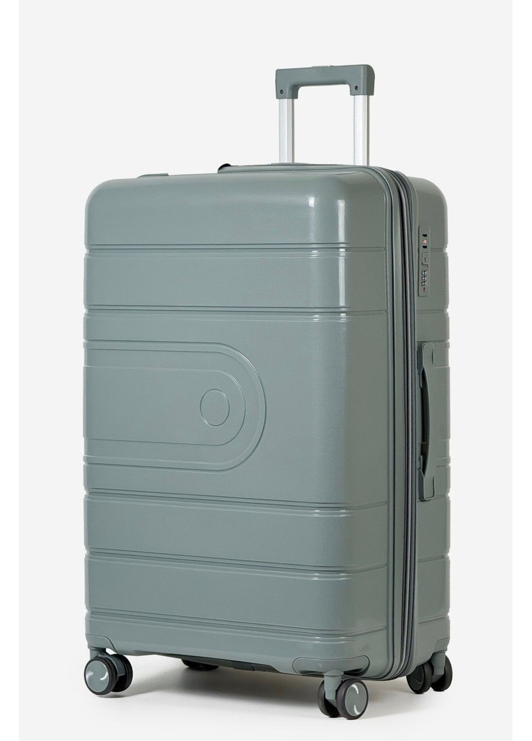 Большой пластиковый чемодан 606-1-DGRN Tourist (354704090)